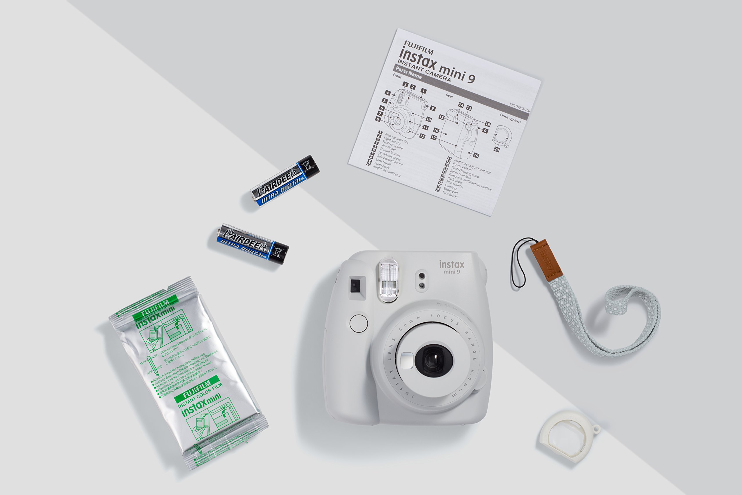Amazon.com : instax Mini 9 Camera with 10 Shots - Smoky White